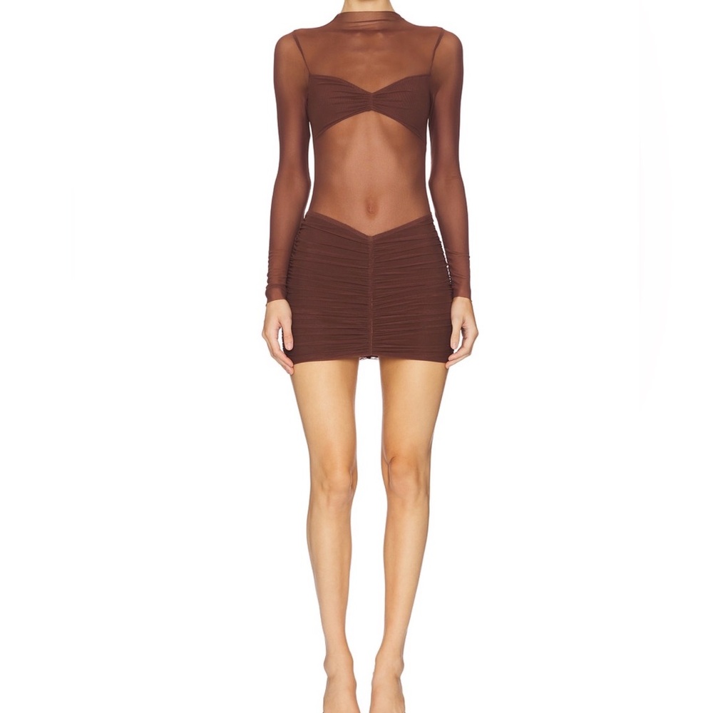 superdown Carolina Mini Dress in Chocolate